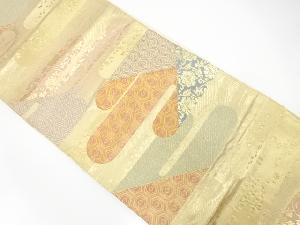 アンティーク　ヱ霞に唐花・古典柄織り出し袋帯（材料）